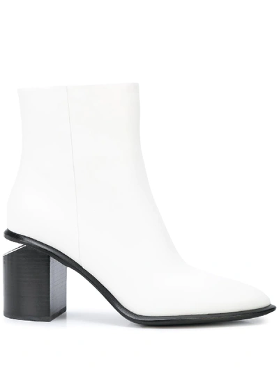 Alexander Wang Anna Leather Ankle Boots In White
