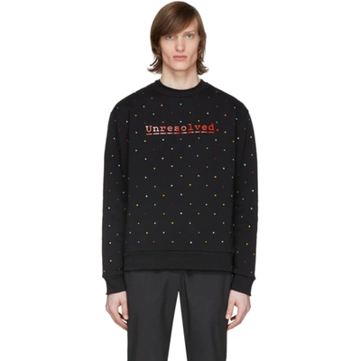 Paco Rabanne Unresolved Sequin-embroidered Cotton Sweatshirt In V026 Black