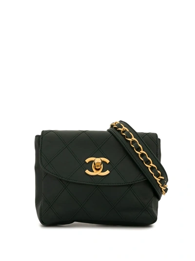 Pre-owned Chanel Cosmos Line Cc Belt Bag In Green