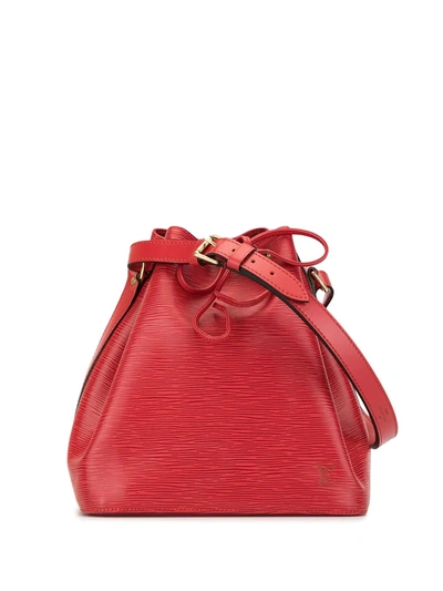 Pre-owned Louis Vuitton Petit Noe 抽绳单肩包 In Red