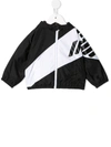 Emporio Armani Babies' Logo-print Hooded Jacket In Black