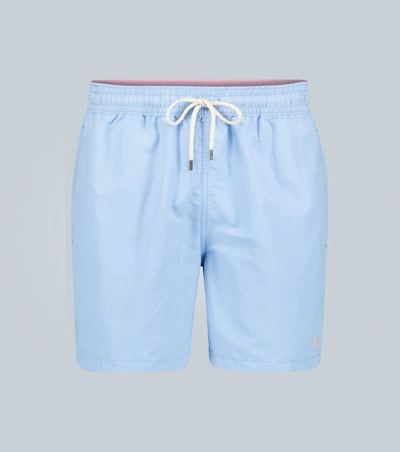 Polo Ralph Lauren Solid Traveler Swim Shorts In Harbor Island Blue