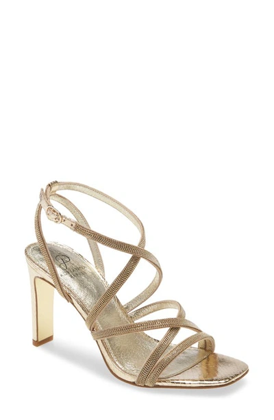 Adrianna Papell Armada Strappy Sandal In Platino Glitter