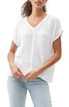 Michael Stars Draya V-neck Gauze Tee In Harbor