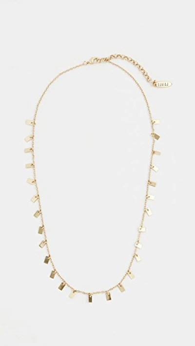 Luv Aj The Baguette Disc Shaker Necklace In Gold