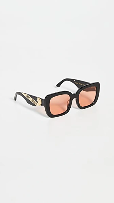 Poppy Lissiman Helios Sunglasses In Black/orange