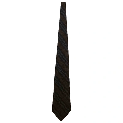 Pre-owned Cerruti 1881 Silk Tie In Brown