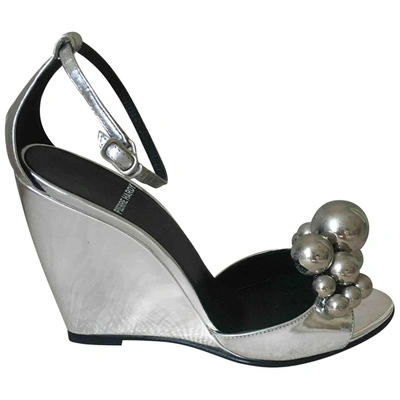 Pre-owned Pierre Hardy Leather Sandals In Silver