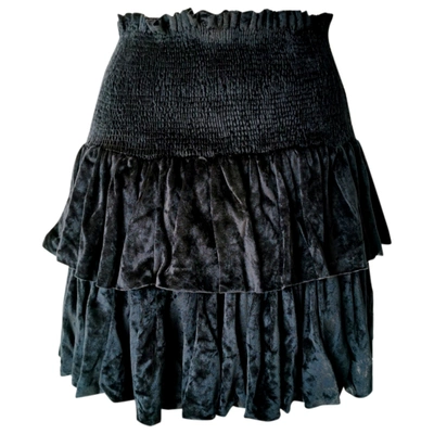 Pre-owned Kenzo Velvet Mini Skirt In Black