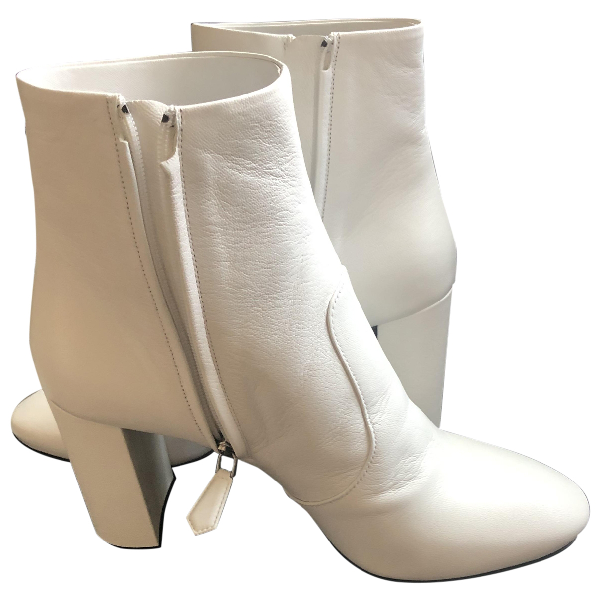 white prada combat boots