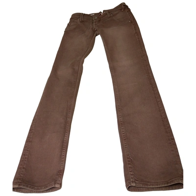 Pre-owned Cycle Slim Jeans In Brown