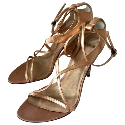 Pre-owned Not Shy Leather Sandals In Gold