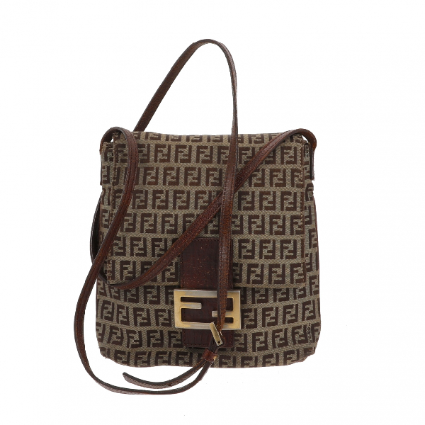 Pre-Owned Fendi Brown Cloth Handbag | ModeSens