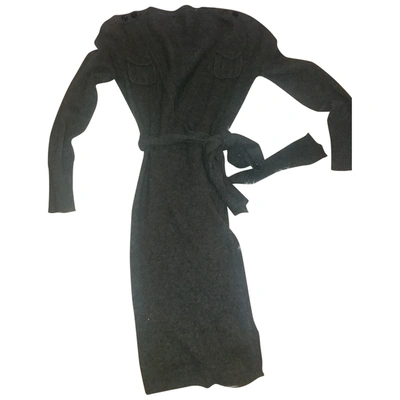 Pre-owned Issa Wool Mid-length Dress In Grey