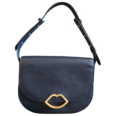 Pre-owned Lulu Guinness Leather Handbag In Blue