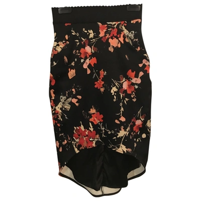 Pre-owned Elisabetta Franchi Silk Mid-length Skirt In Black