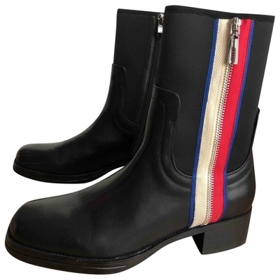 Pre-owned Lola Cruz Leather Ankle Boots In Black