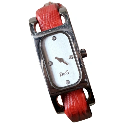 Pre-owned Dolce & Gabbana Red Steel Watch
