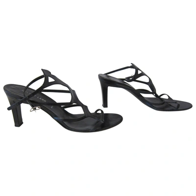 Pre-owned Helmut Lang Leather Sandal In Black