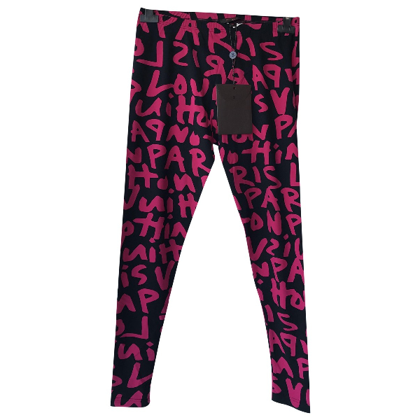 Pre-Owned Louis Vuitton Pink Spandex Trousers | ModeSens