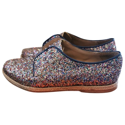 Pre-owned Bobbies Glitter Flats In Multicolour