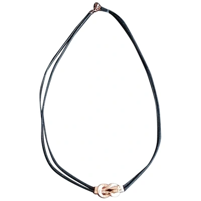 Pre-owned Fred 8°0 Pink Gold Necklace In Black