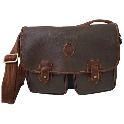 Pre-owned Trussardi Leather Crossbody Bag In Brown