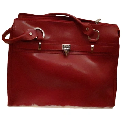 Pre-owned Lancaster Leather Handbag In Red