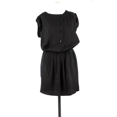 Pre-owned Sessun Silk Mini Dress In Black
