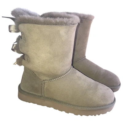 Pre-owned Ugg Snow Boots In Khaki