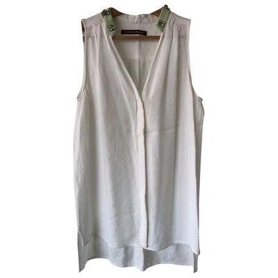 Pre-owned Comptoir Des Cotonniers Silk Blouse In White