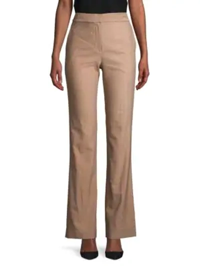 Tibi Flared Suit Pants In Sable Brown