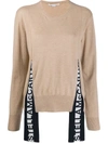 Stella Mccartney Logo Band Jumper In Neutrals