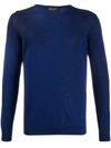 Roberto Collina Lightweight Cotton Sweatshirt In Blue