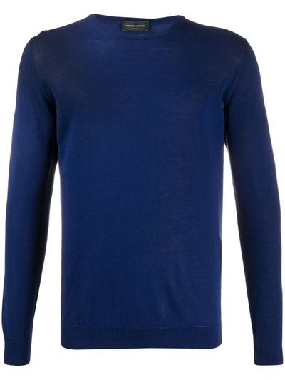 Roberto Collina Lightweight Cotton Sweatshirt In Blue