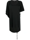 Ann Demeulemeester Contrast Sleeve Oversized T-shirt In Black