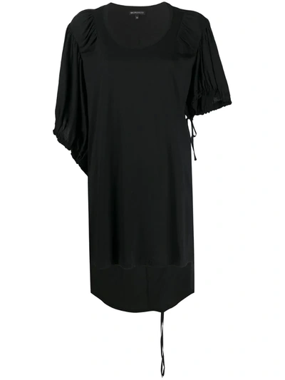 Ann Demeulemeester Contrast Sleeve Oversized T-shirt In Black