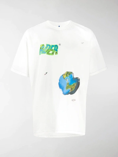 Ader Error Logo Print T-shirt In White