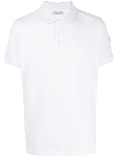 Moncler Short-sleeve Polo Shirt In White