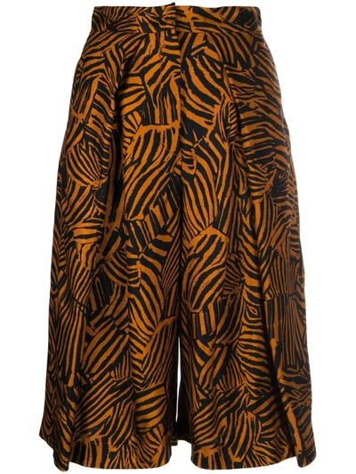 Missoni Embroidered Cropped Trousers In Orange