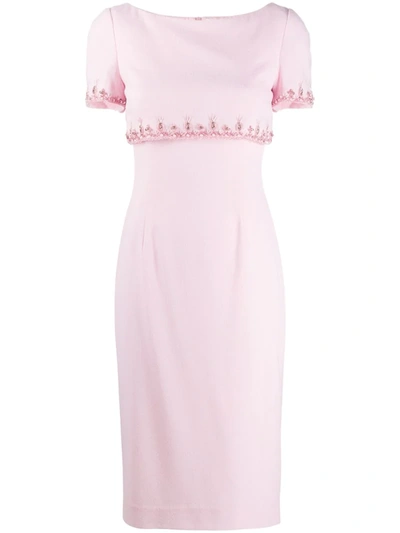 Goat Jacqueline Bead-embellished Dress In Pink
