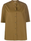 Aspesi Oversized Short-sleeve Shirt In Brown