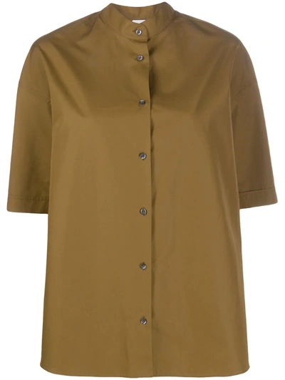 Aspesi Oversized Short-sleeve Shirt In Brown