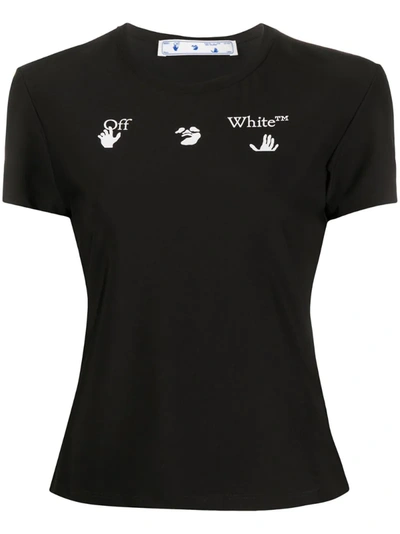 Off-white Logo Print Short-sleeve T-shirt In Black