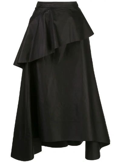 3.1 Phillip Lim / フィリップ リム Ruffle Front Midi Skirt In Black