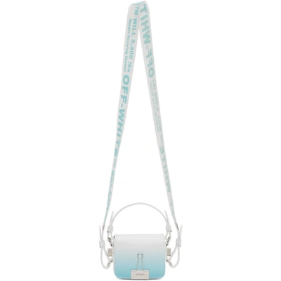 Off-white Blue Patent Gradient Baby Box Bag In Light Blue