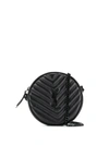Saint Laurent Jade Quilted-effect Shoulder Bag In Black