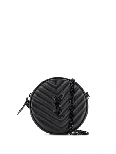 Saint Laurent Jade Quilted-effect Shoulder Bag In Black