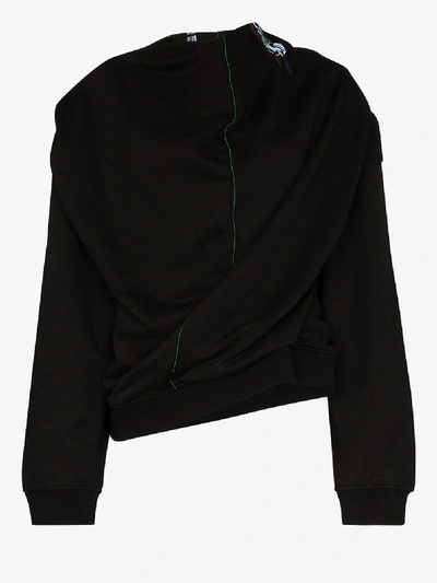 Y/project Infinity Draped Sweatshirt In Black