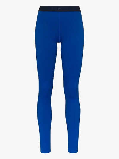 Reebok Elasticated Waistband Performance Tights In Blue